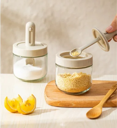 Home Date spice jars for salt and seasoning